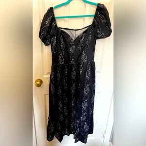 Black floral dress